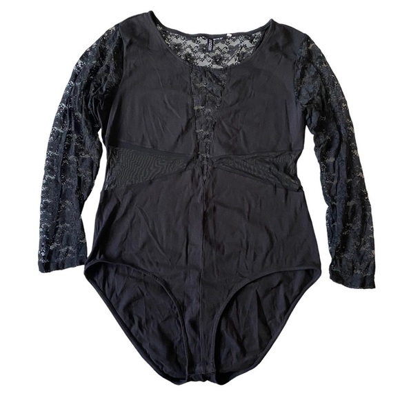H&m Divided Lace & Sheer Long-Sleeve Bodysuit - Picture 10 of 10